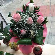 White Pink roses - Flower Bouquet