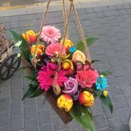 The joy of colorful flowers - Box with flowers