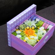Colorful love scenery - Box with flowers