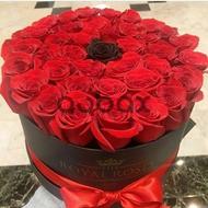 The choice of love roses - Box with flowers