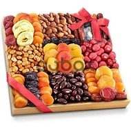 Healthy and dried fruits, chocolates