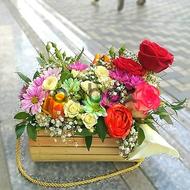 True feelings - Box with flowers