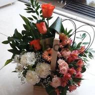 Joy with colorful flowers - Box with flowers